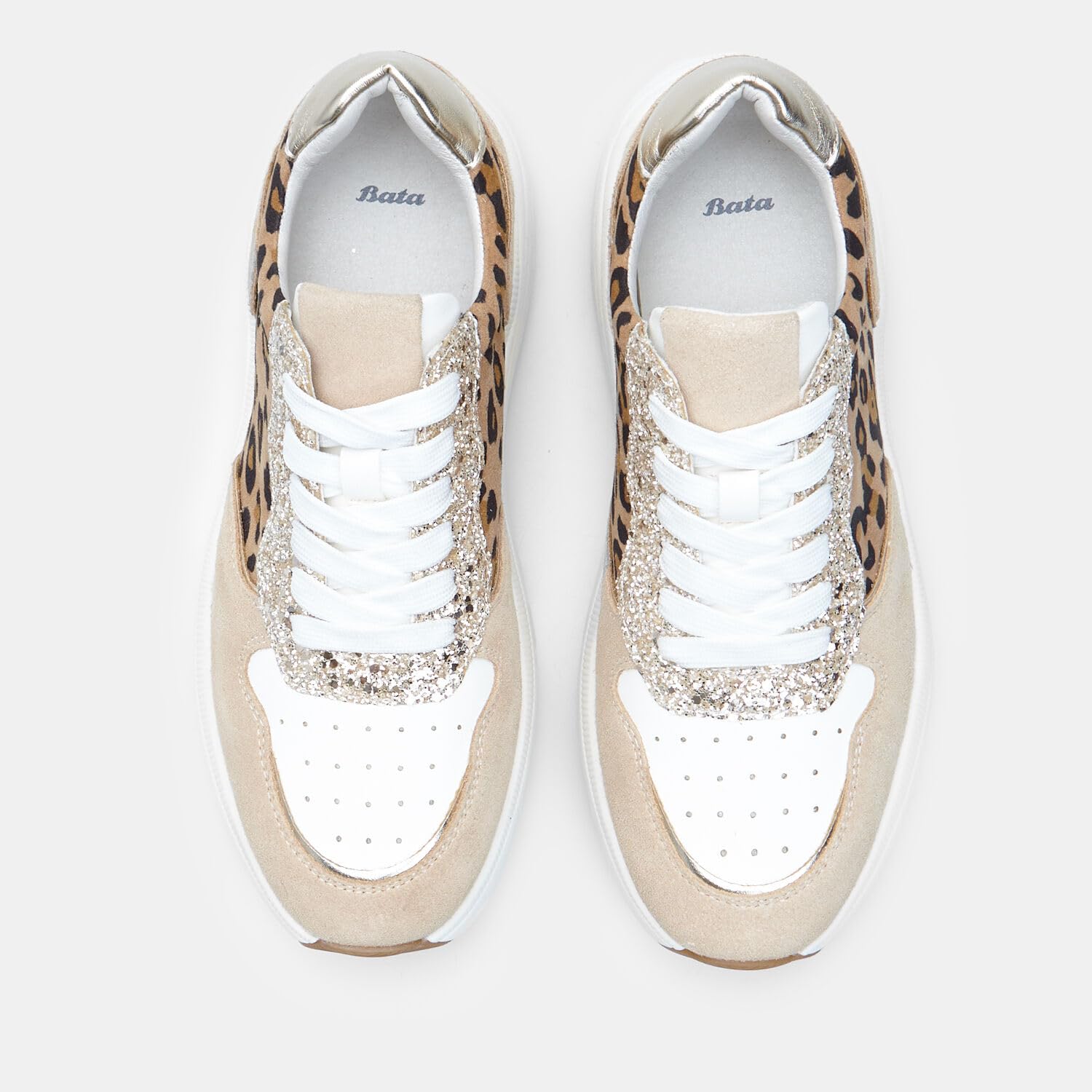 Bata Sneakers baskets femme beige confort ville