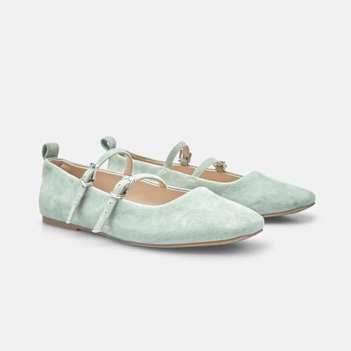 Bata Ballerines Double Bande ballerines femme daim 36 EU plates