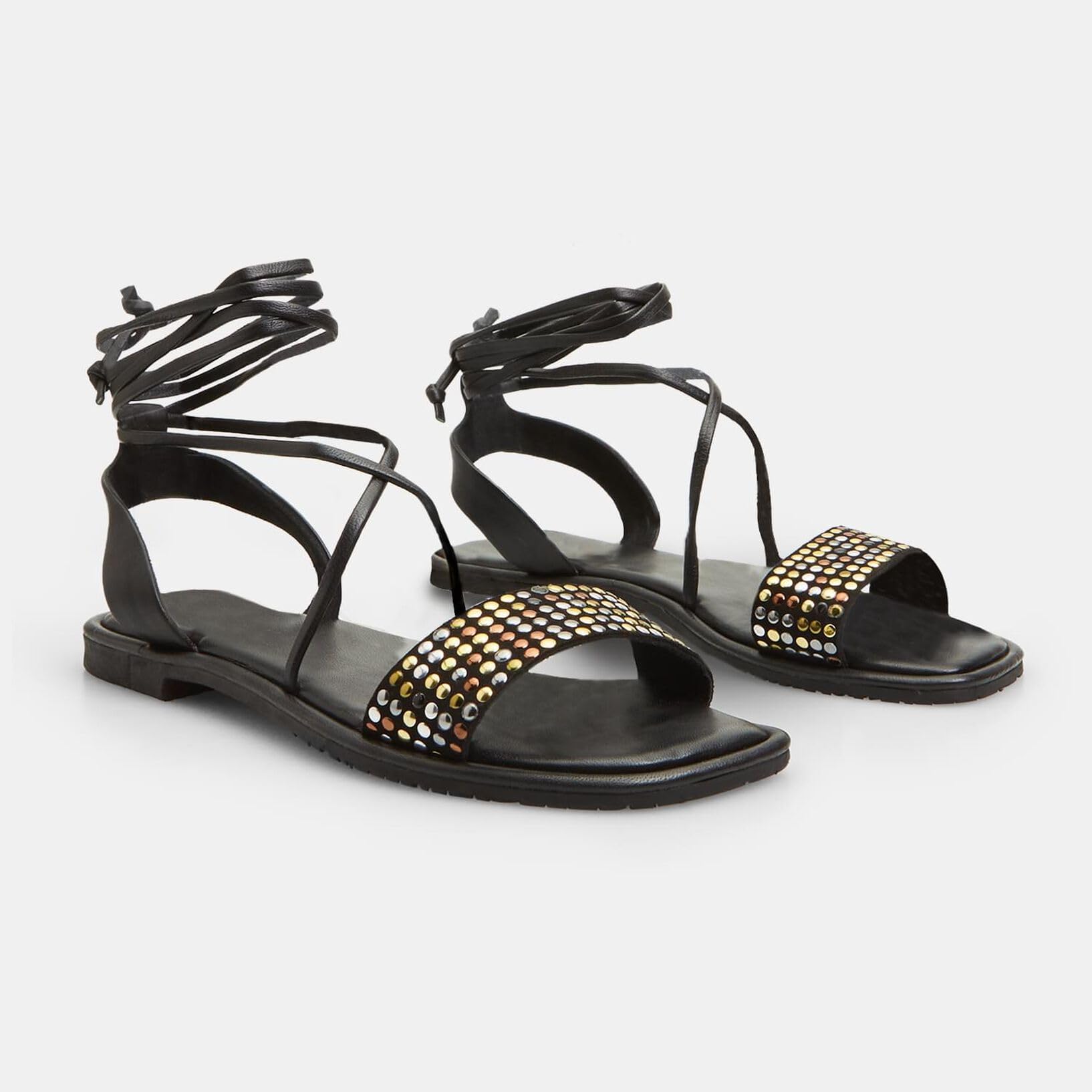 Bata Sandales Cuir Femme Plates Été Ville