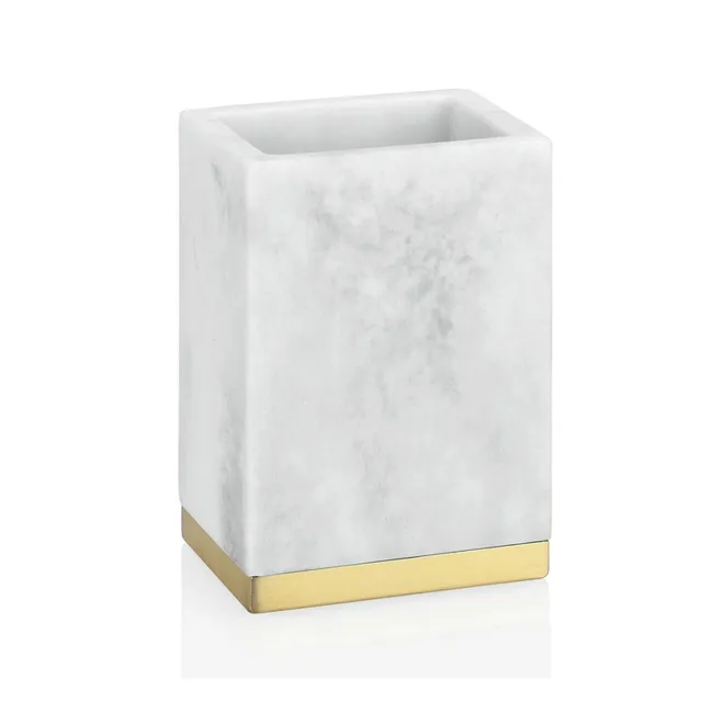 Andrea House Baño porte-brosses marbre blanc moderne