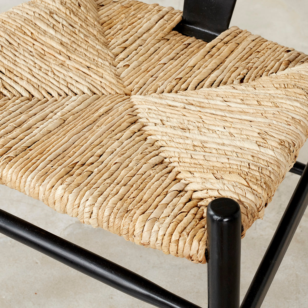 Berah Getah Camille lot 2 chaises mindi corde noire