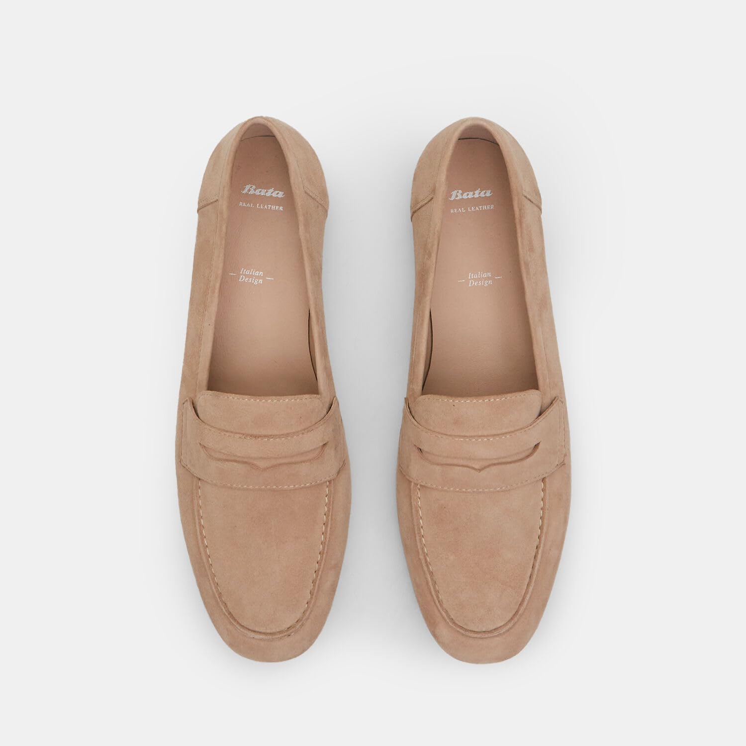 Bata Mocassins femme daim talon 2 cm