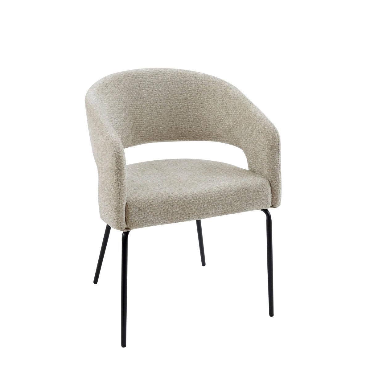 Andrea House Mila chaise moderne tapissée beige