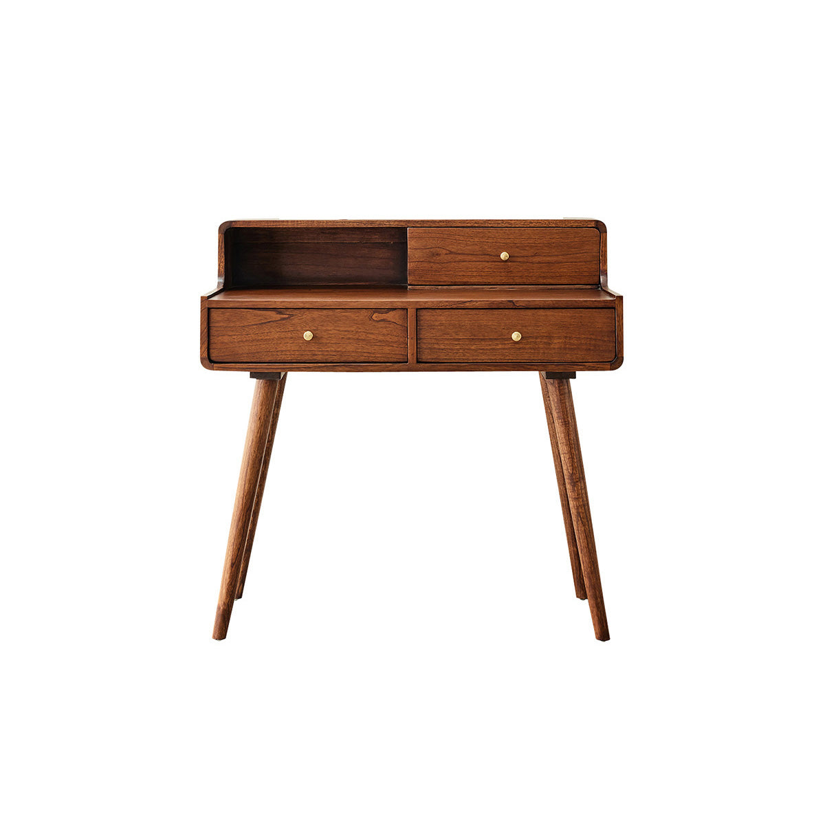 Berah Getah VINTAGE bureau mindi noyer 90 cm 3 tiroirs