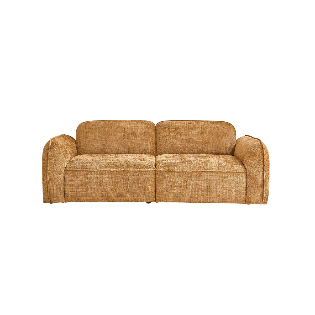 Berah Getah Hector canapé 3 places velours ocre texturé