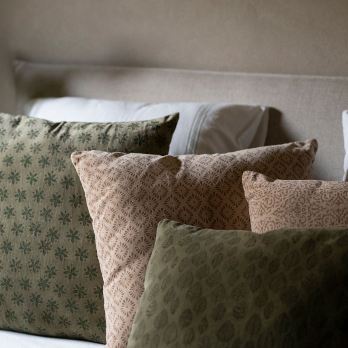 Andrea House Coussin coton marron pour canapé