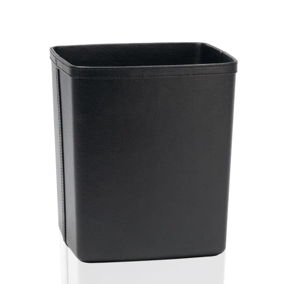 Andrea House Baño corbeille bureau noire effet cuir