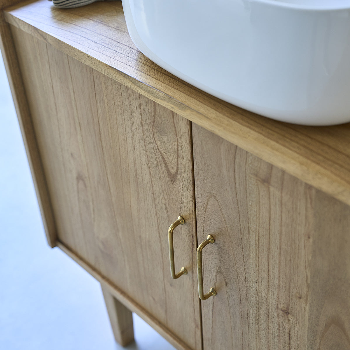 Berah Getah Fifties meuble sous vasque mindi 90 cm 2 portes