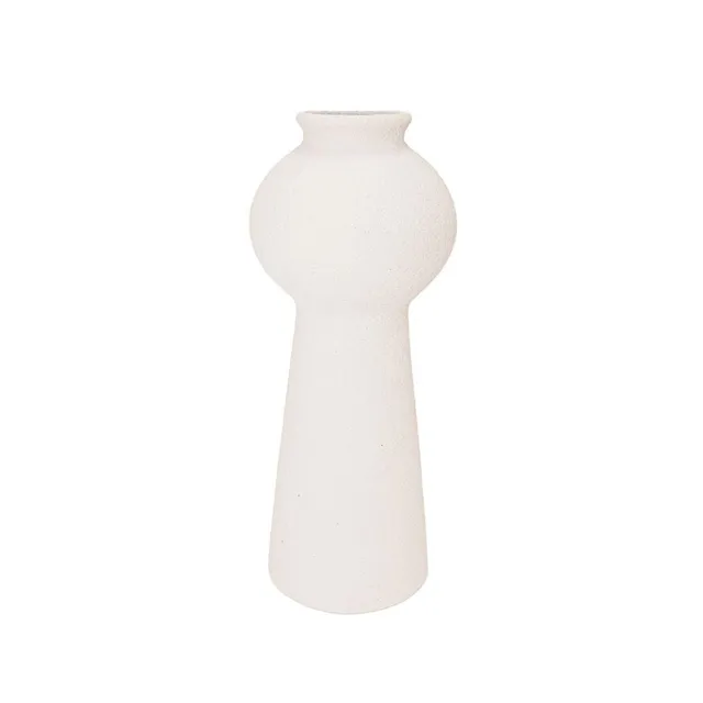 Andrea House Comporta vase céramique blanche Ø17x41 cm