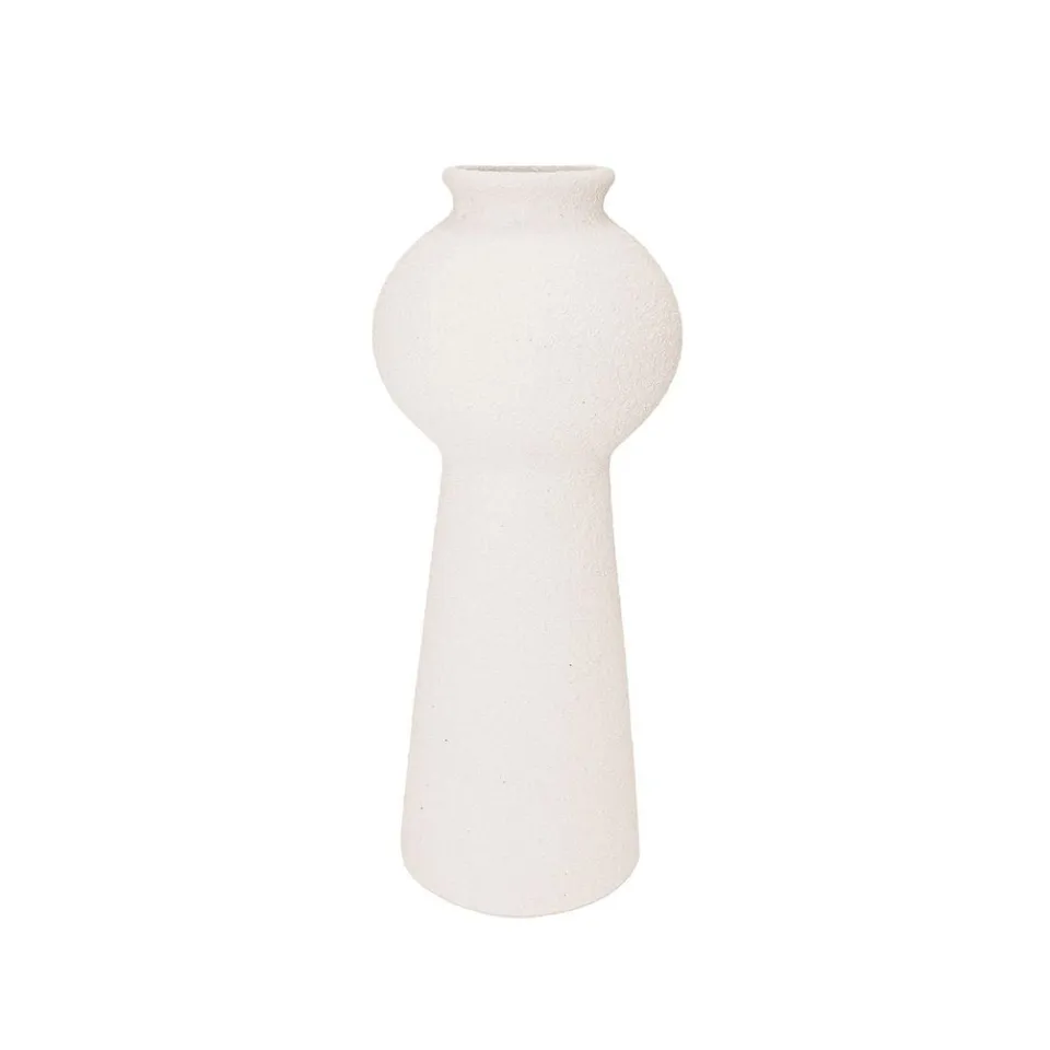Andrea House Comporta vase céramique blanche Ø17x41 cm