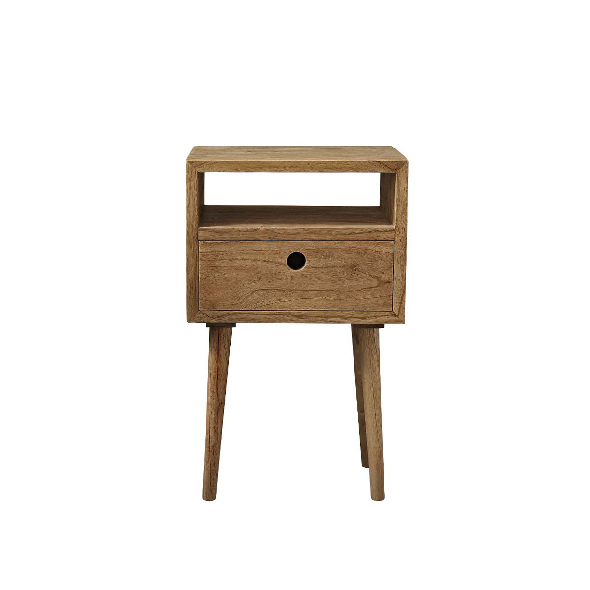 Berah Getah Esmee table de chevet mindi massif 65 cm