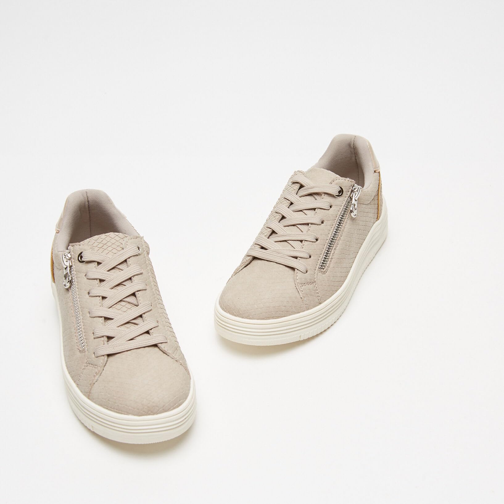 Bata sneakers femme zip latéral cuir synthétique