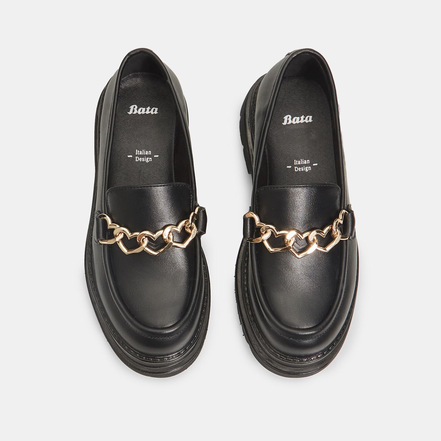 Bata Mocassins fille à chaîne mocassin plat