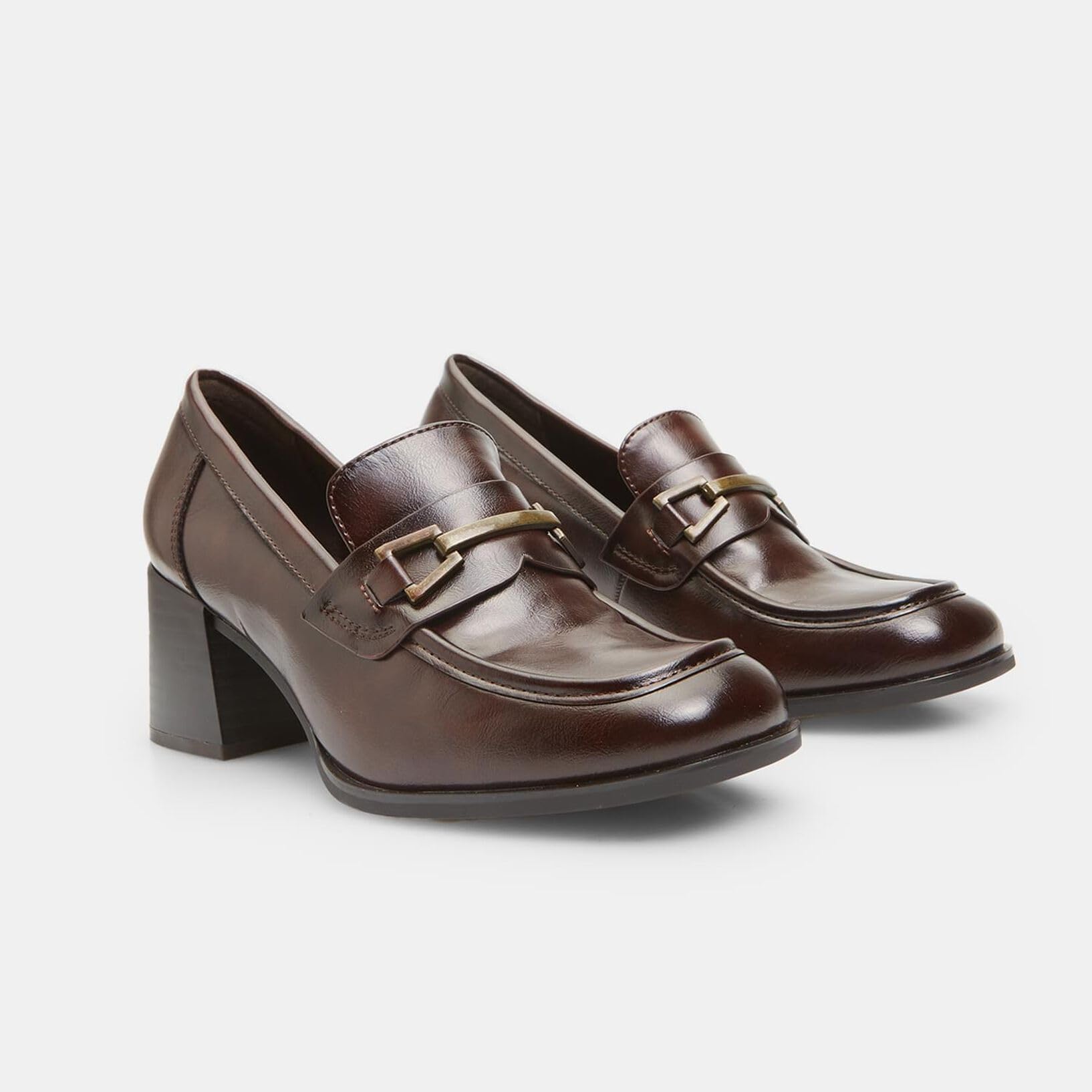 Bata Mocassins à talon femme mocassins confort ville