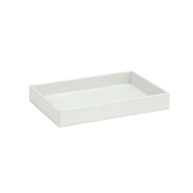 Andrea House vide-poche blanc cuir