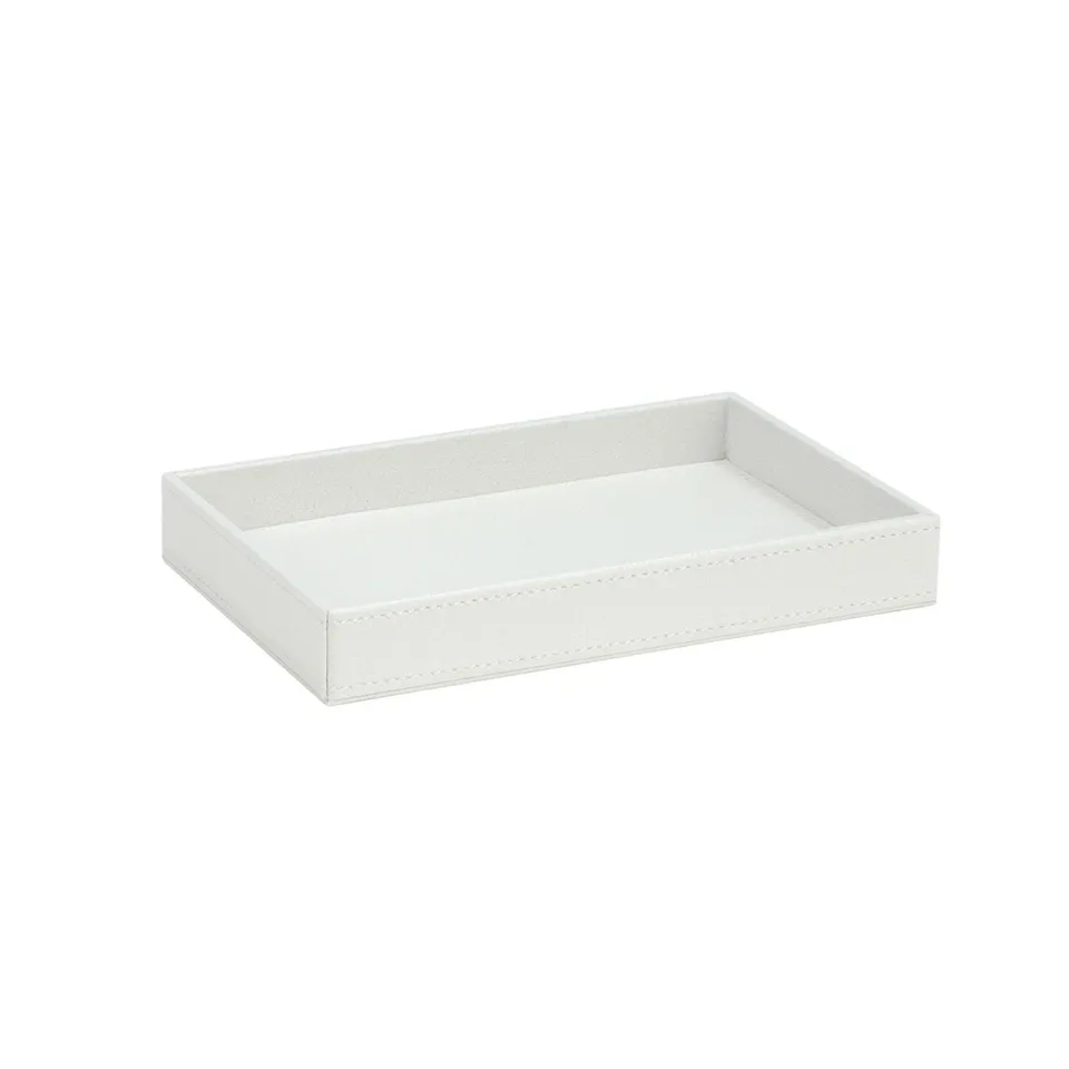 Andrea House vide-poche blanc cuir