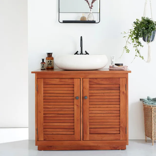 Berah Getah Newport meuble sous-vasque acajou 97 cm