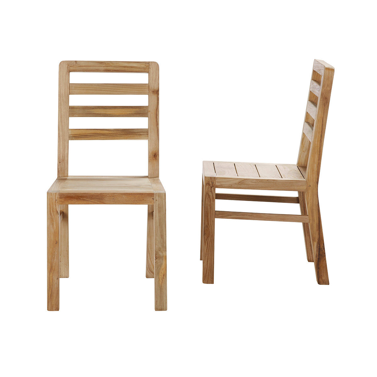 Berah Getah Cargo lot 2 chaises teck recyclé