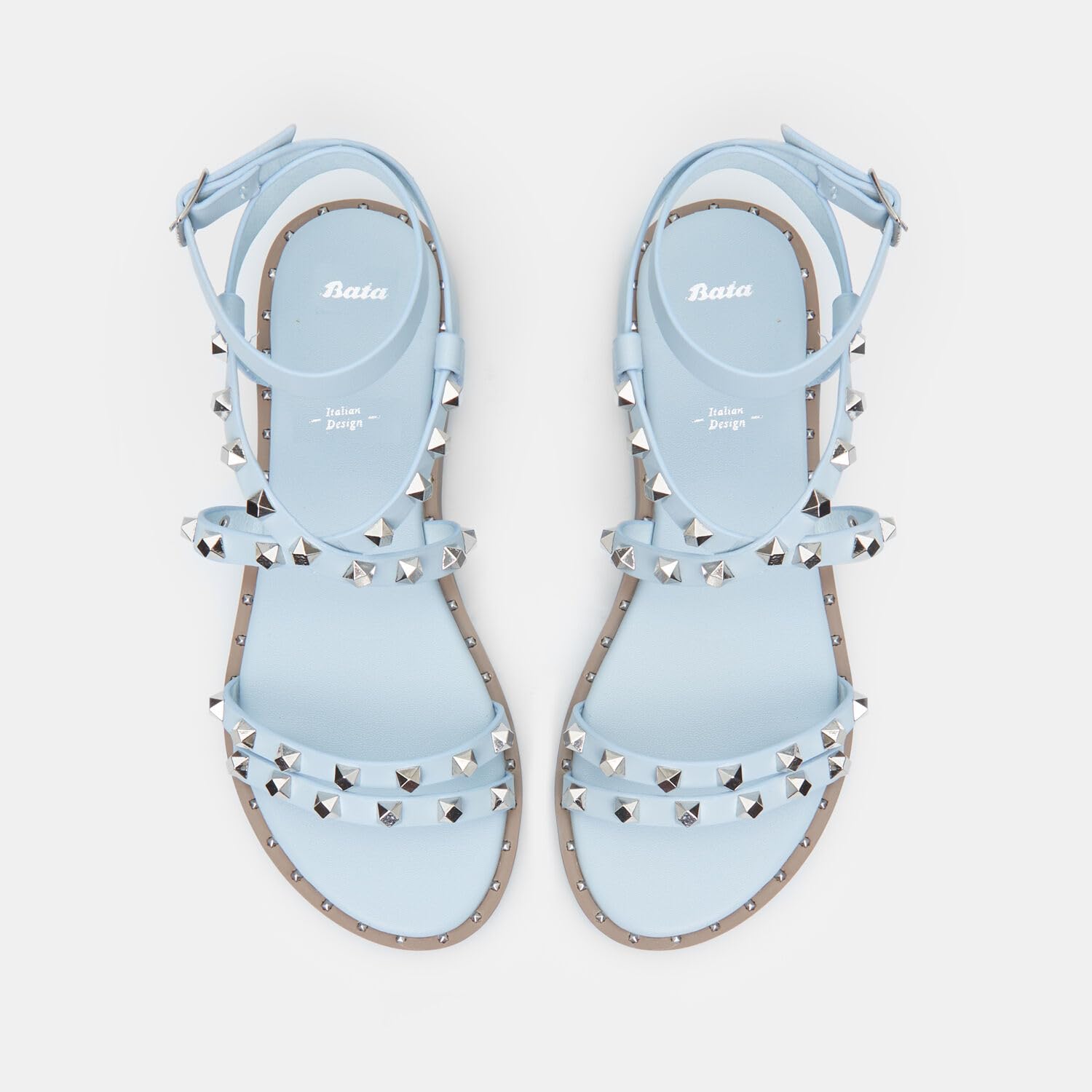 Bata Sandales Femme avec Studs Clous Confort
