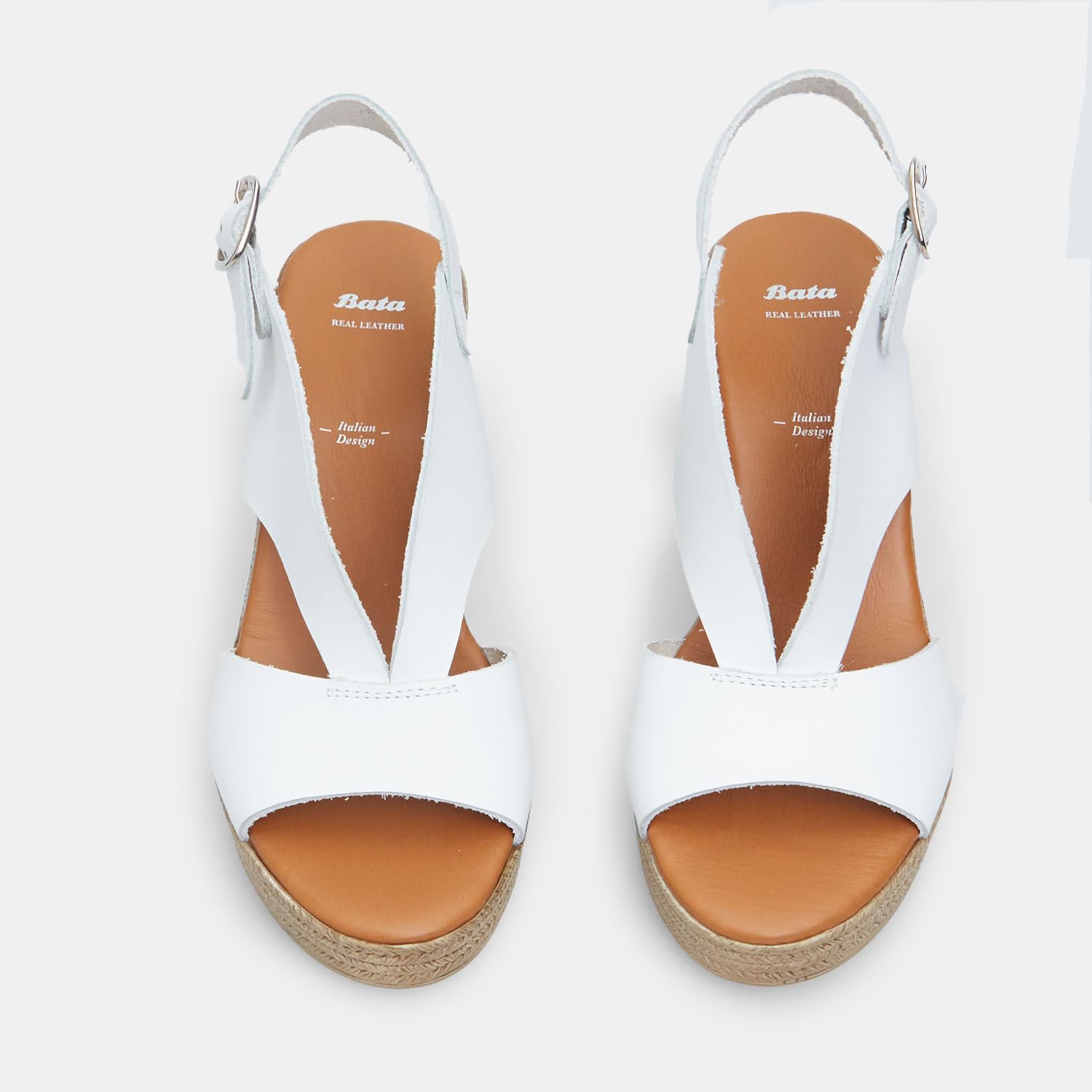 Bata Sandales cuir femme talon 8,5 cm corde