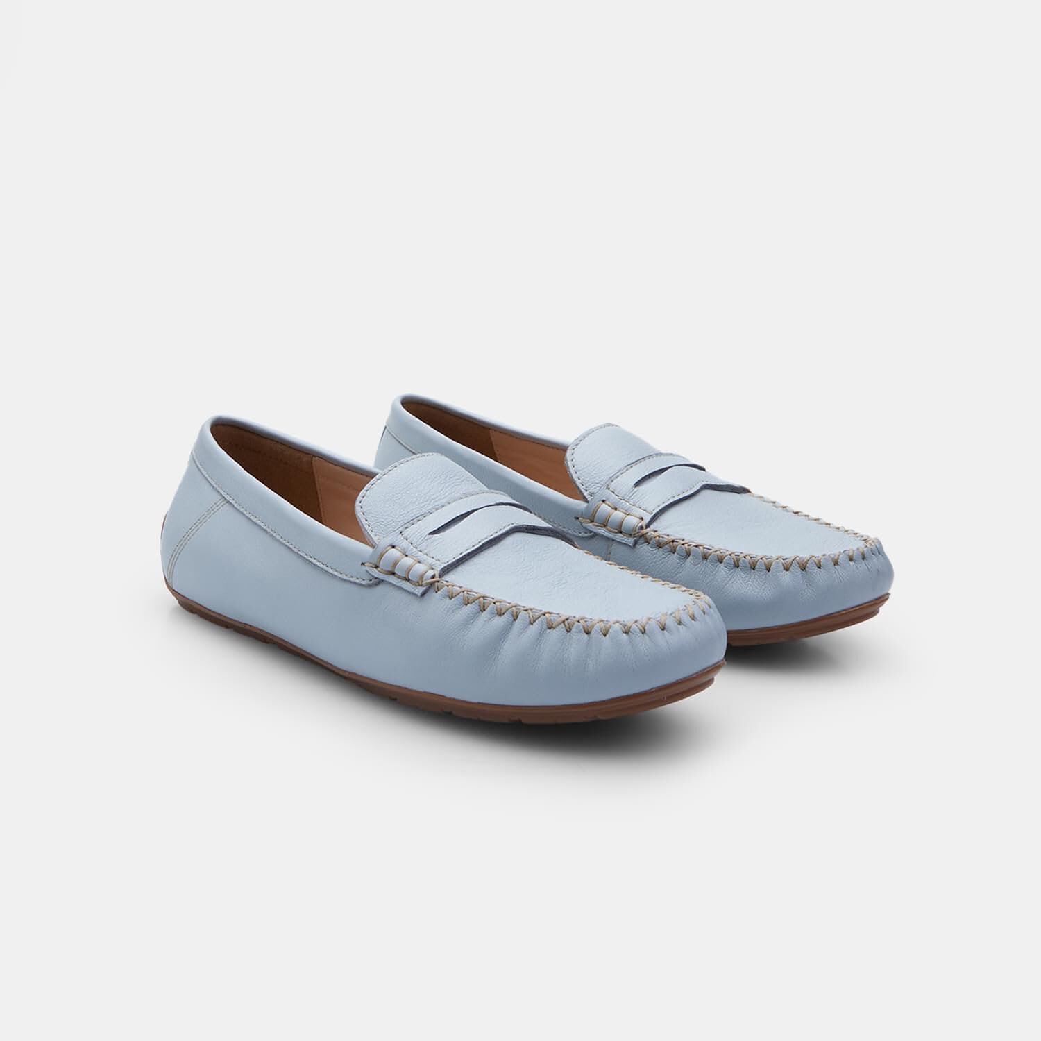 Bata Mocassins Femme Cuir Bleu Confortables