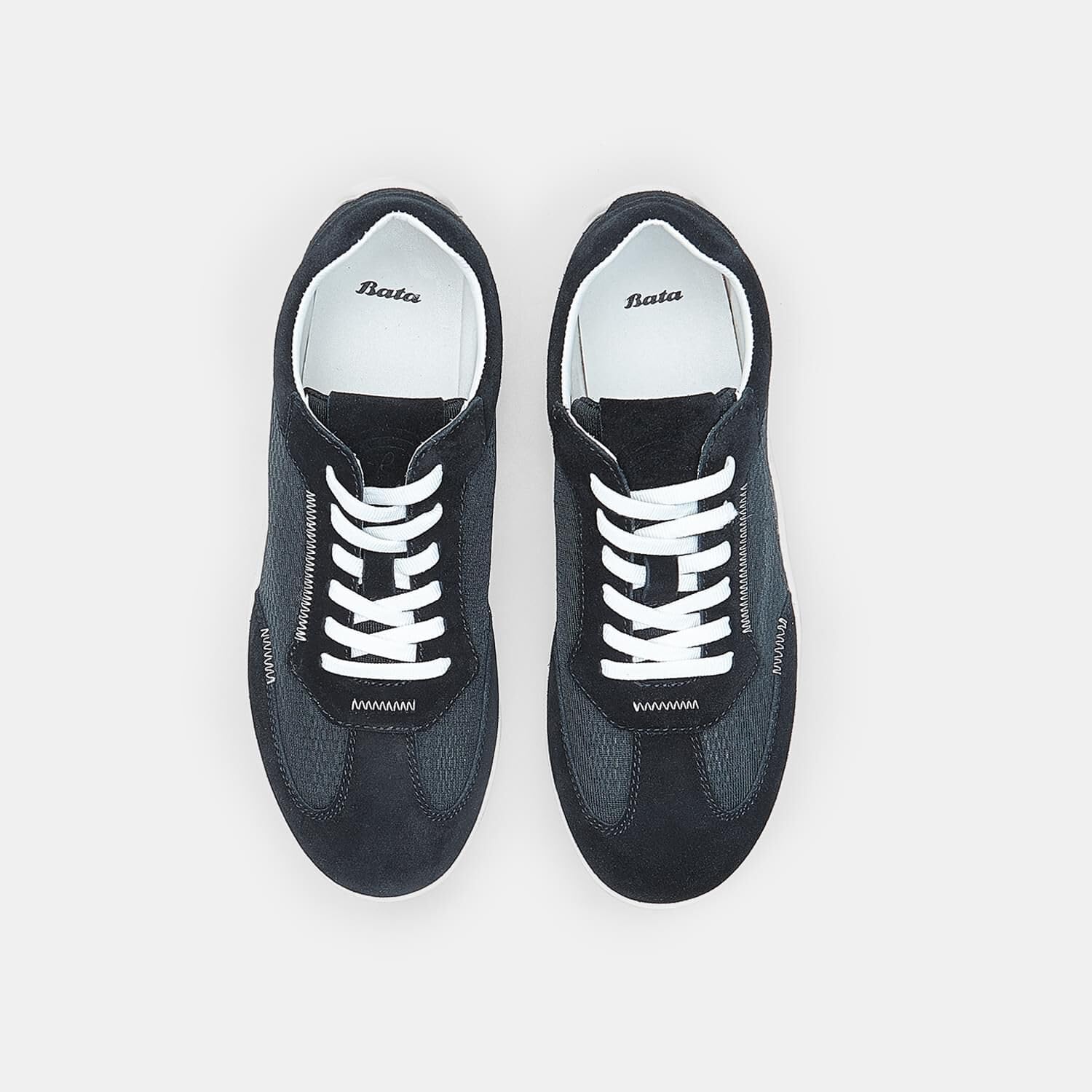 Bata Sneakers baskets femme noir mat confortables