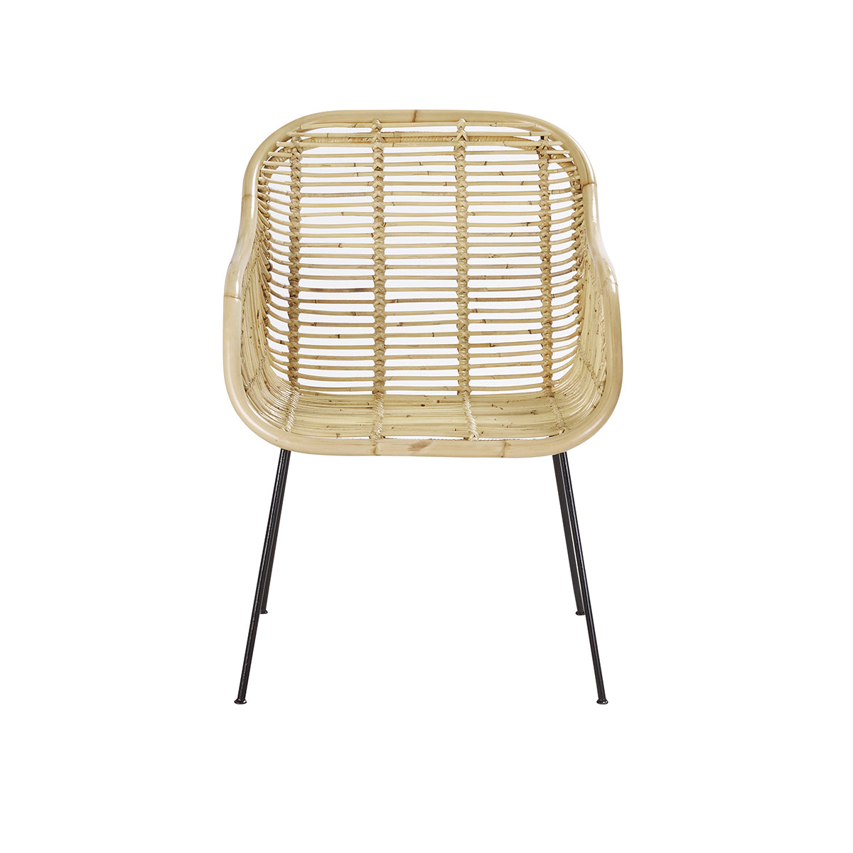 Berah Getah Boho fauteuil rotin métal coussin