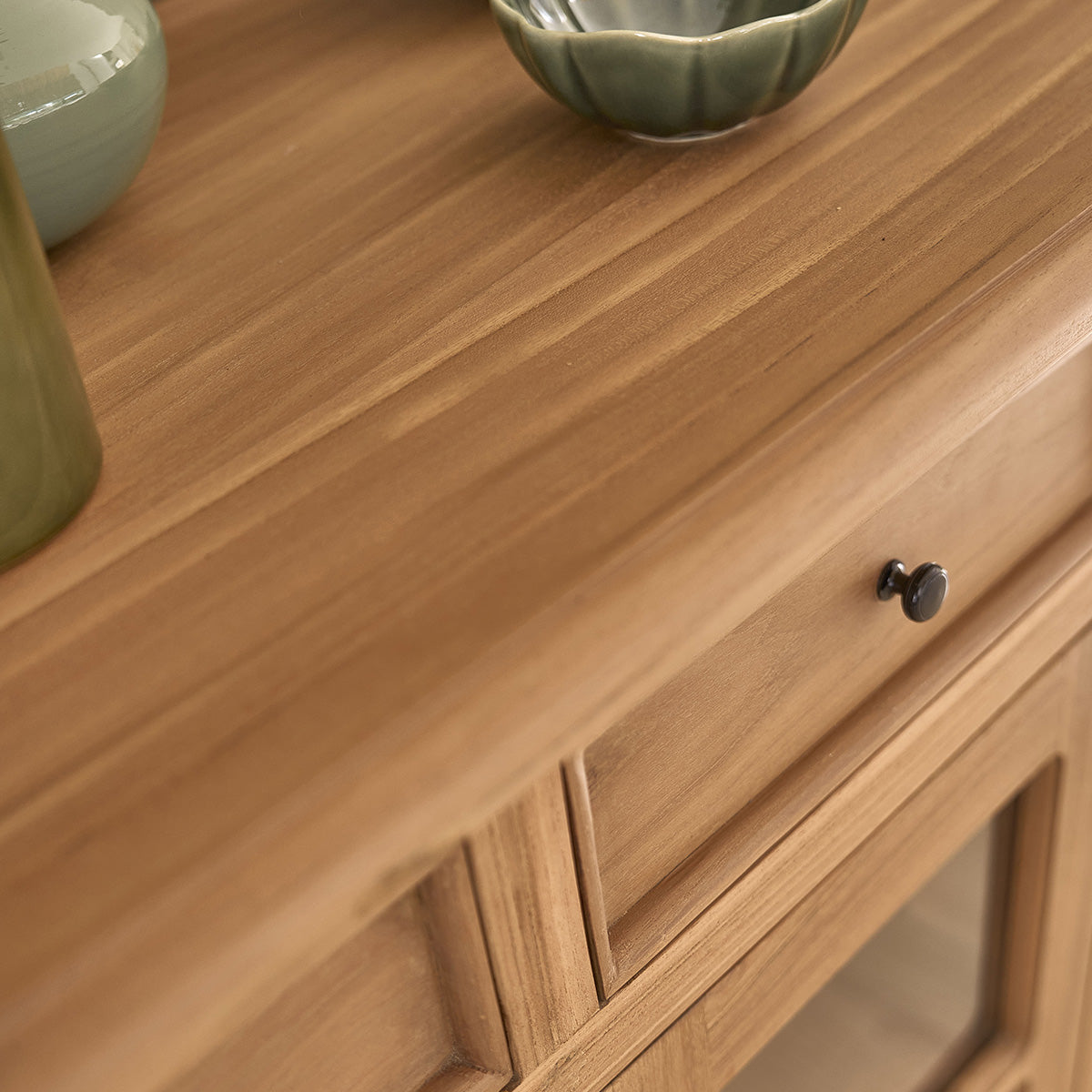 Berah Getah Domaine buffet teck 160 cm portes vitrées