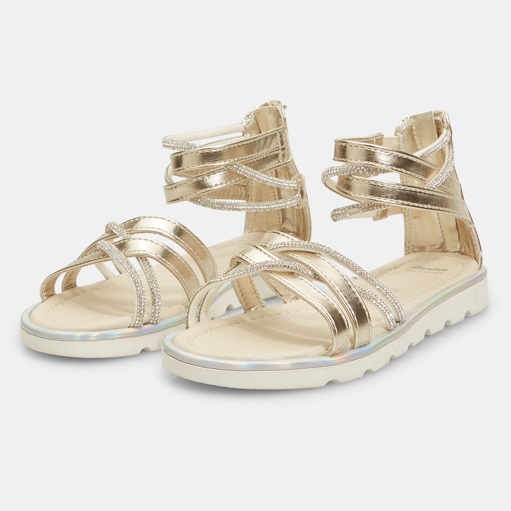 Bata Zip sandales fille fermeture éclair été