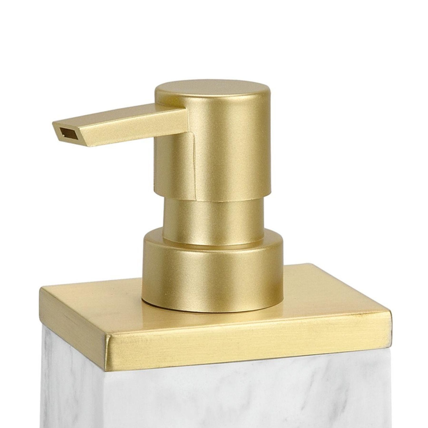 Andrea House distributeur savon marbre blanc pompe salle de bain