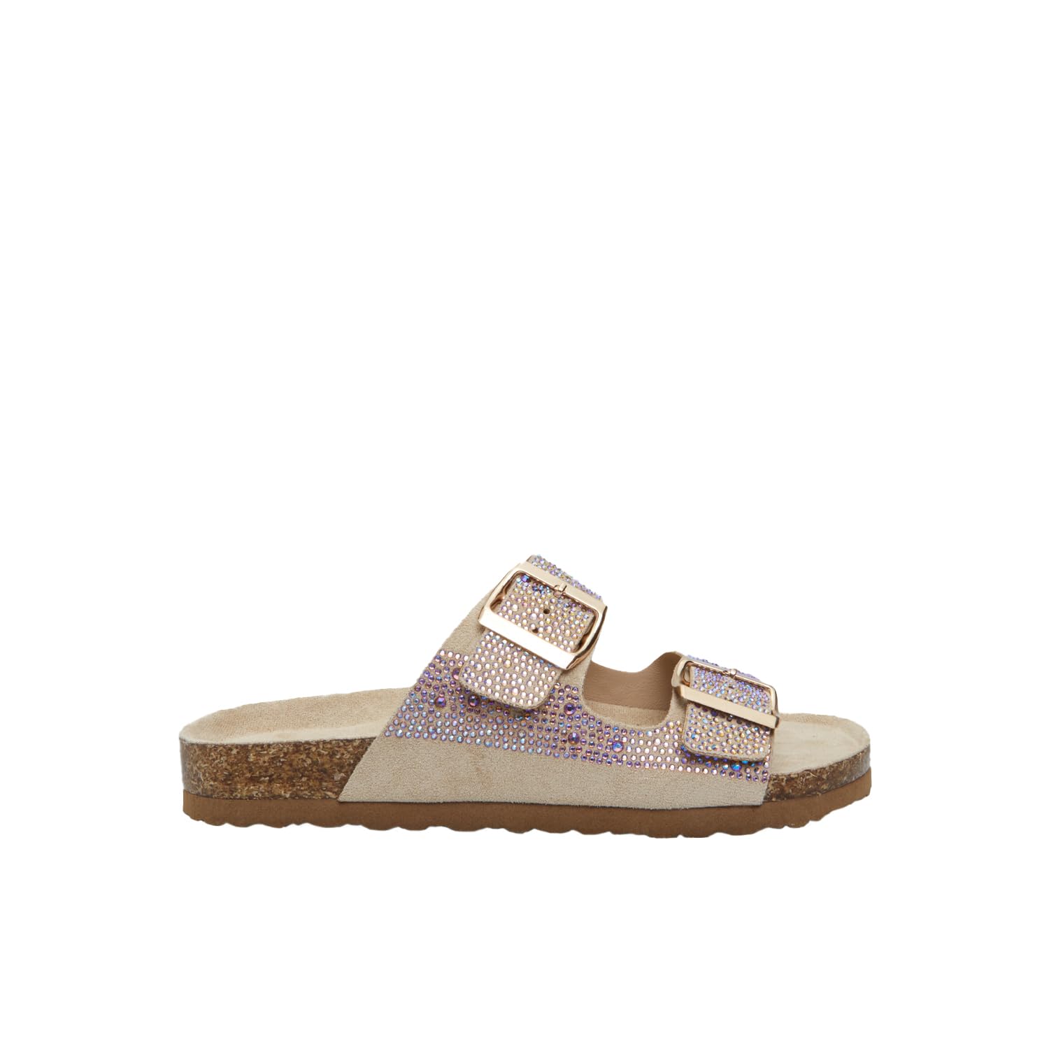 Bata Slip On slides femme micro strass boucle