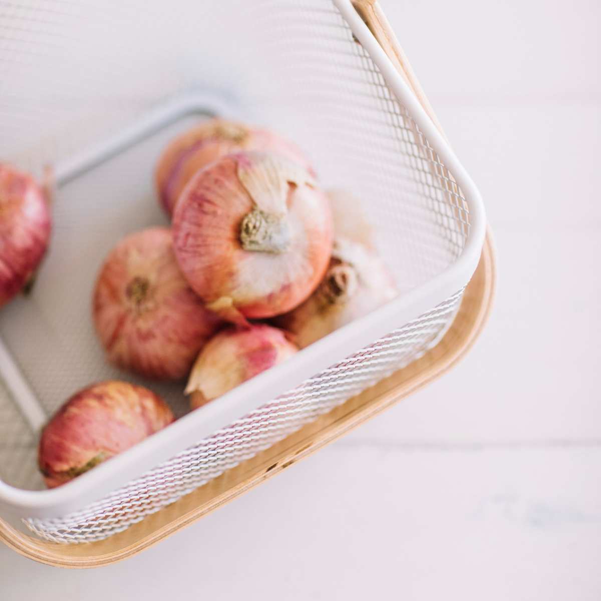 Andrea House panier cuisine métal blanc