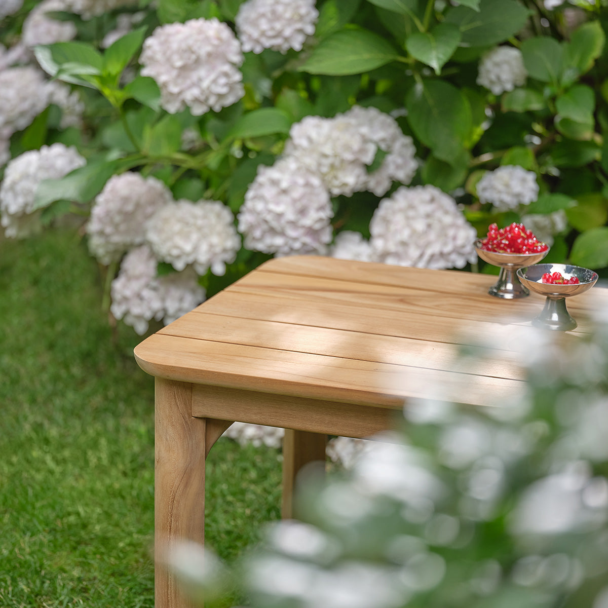 Berah Getah PIANA Table d’appoint jardin teck 50 cm