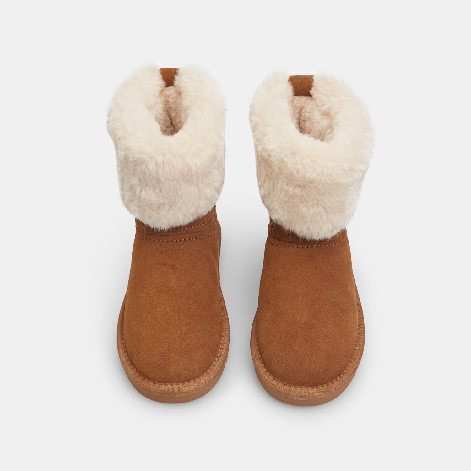 Bata Bottines fille cuir velours fausse fourrure hiver