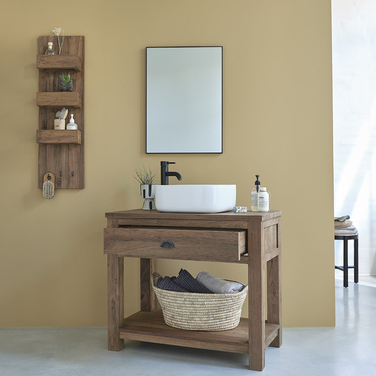 Berah Getah AUSTIN meuble vasque teck recyclé 90 cm