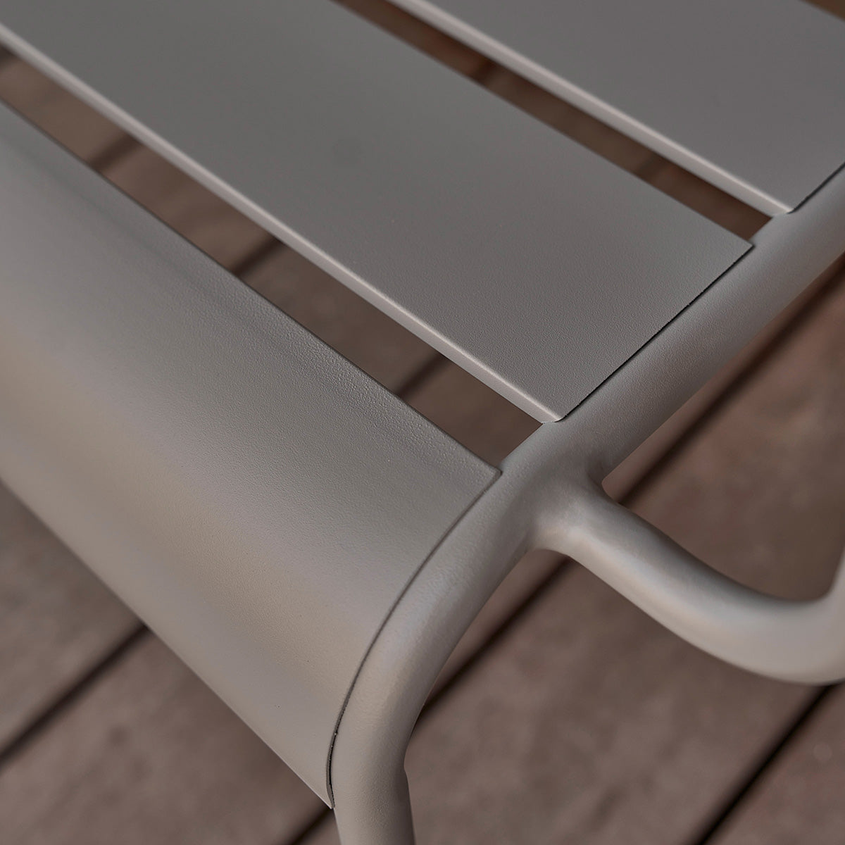Berah Getah Zéphir banc alu gris 118 cm 2 places