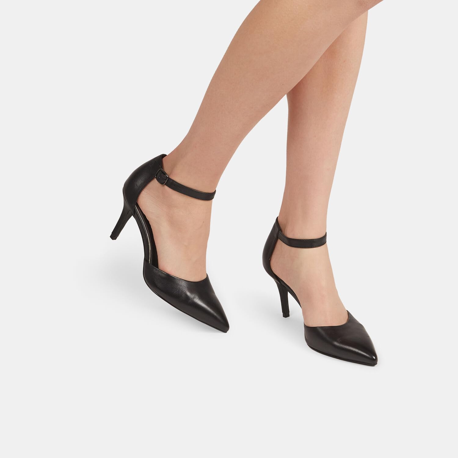 Bata escarpins femme cuir à bride talons