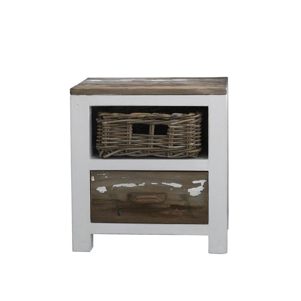 Berah Getah Honfleur table de chevet pin recyclé 45 cm