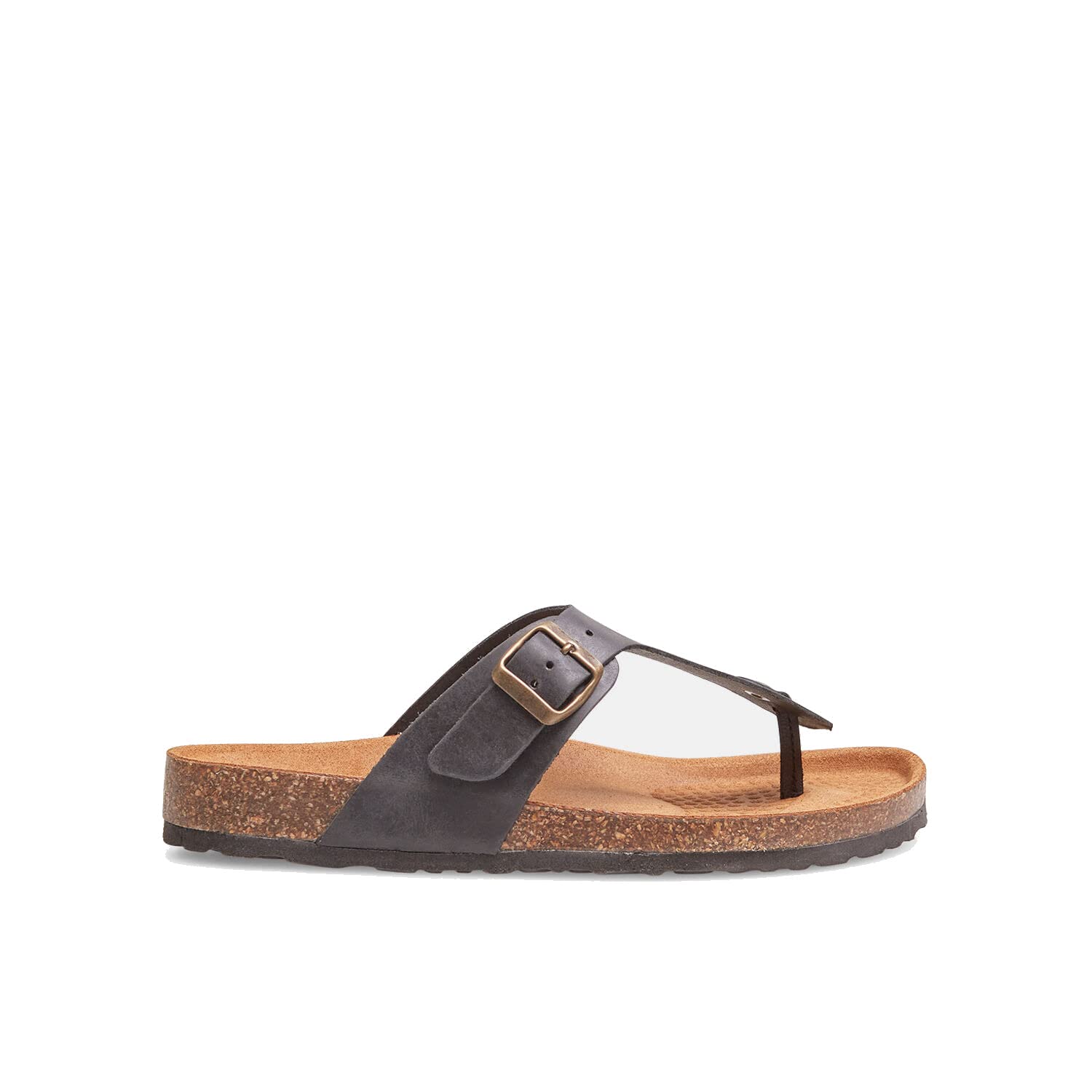Bata Sandales tongs homme noires cuir synthétique