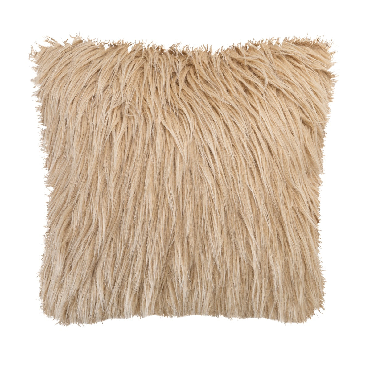 Andrea House coussin poils beige 50x50 carré