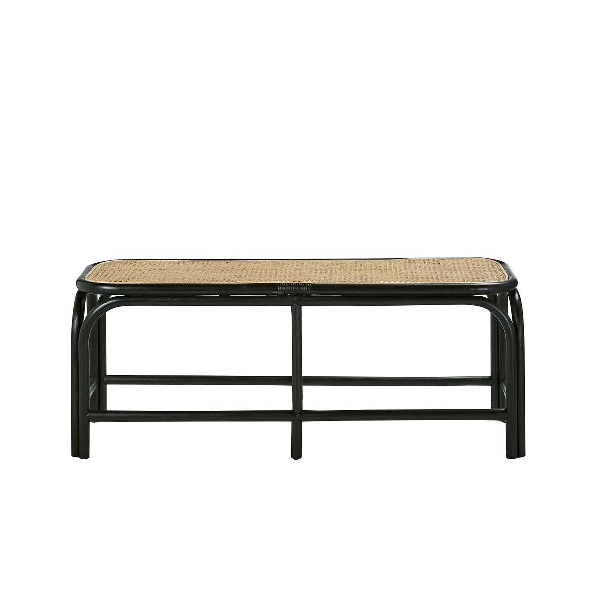 Berah Getah AVA banc rotin cannage 120 cm noir