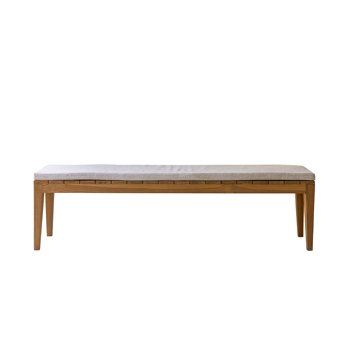 Berah Getah Bari banc de jardin teck 180 cm avec coussin