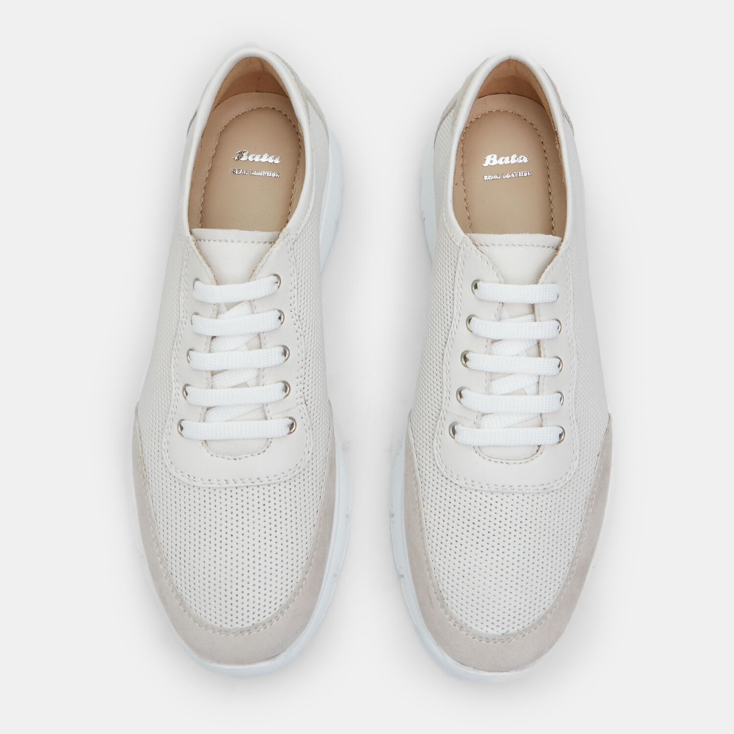 Bata Sneakers Cuir Femme Basket Plate Confort