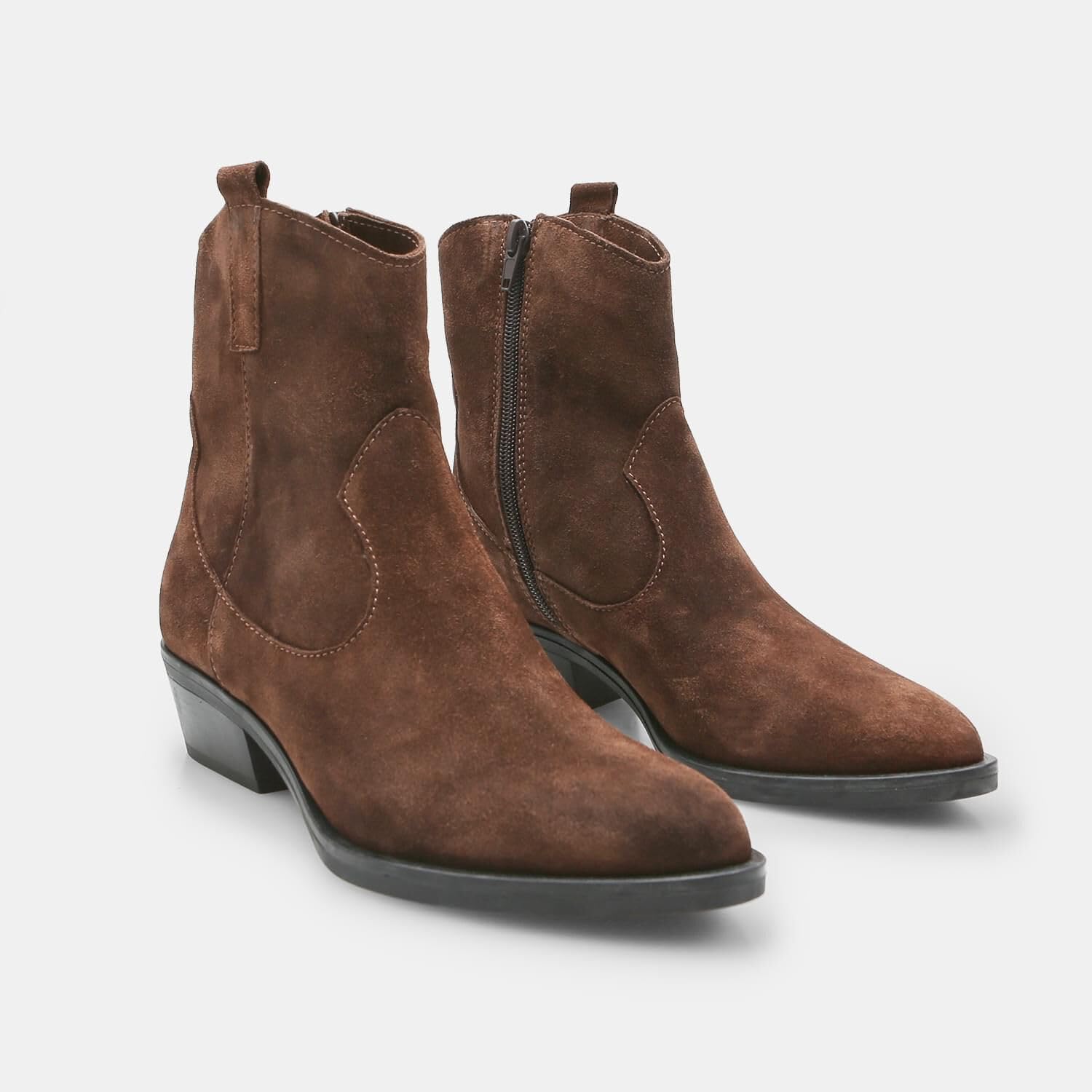 Bata Bottines cow-boy femme en daim 36 EU à talon
