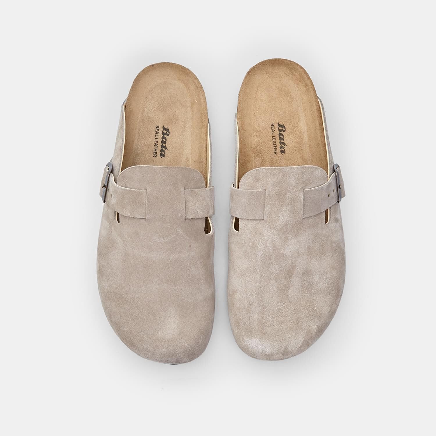 Bata Sandales mules homme suède confortables