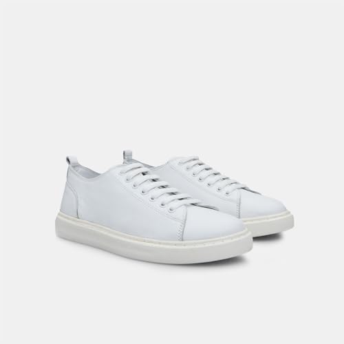 Bata sneakers cuir femme classique blanc confort