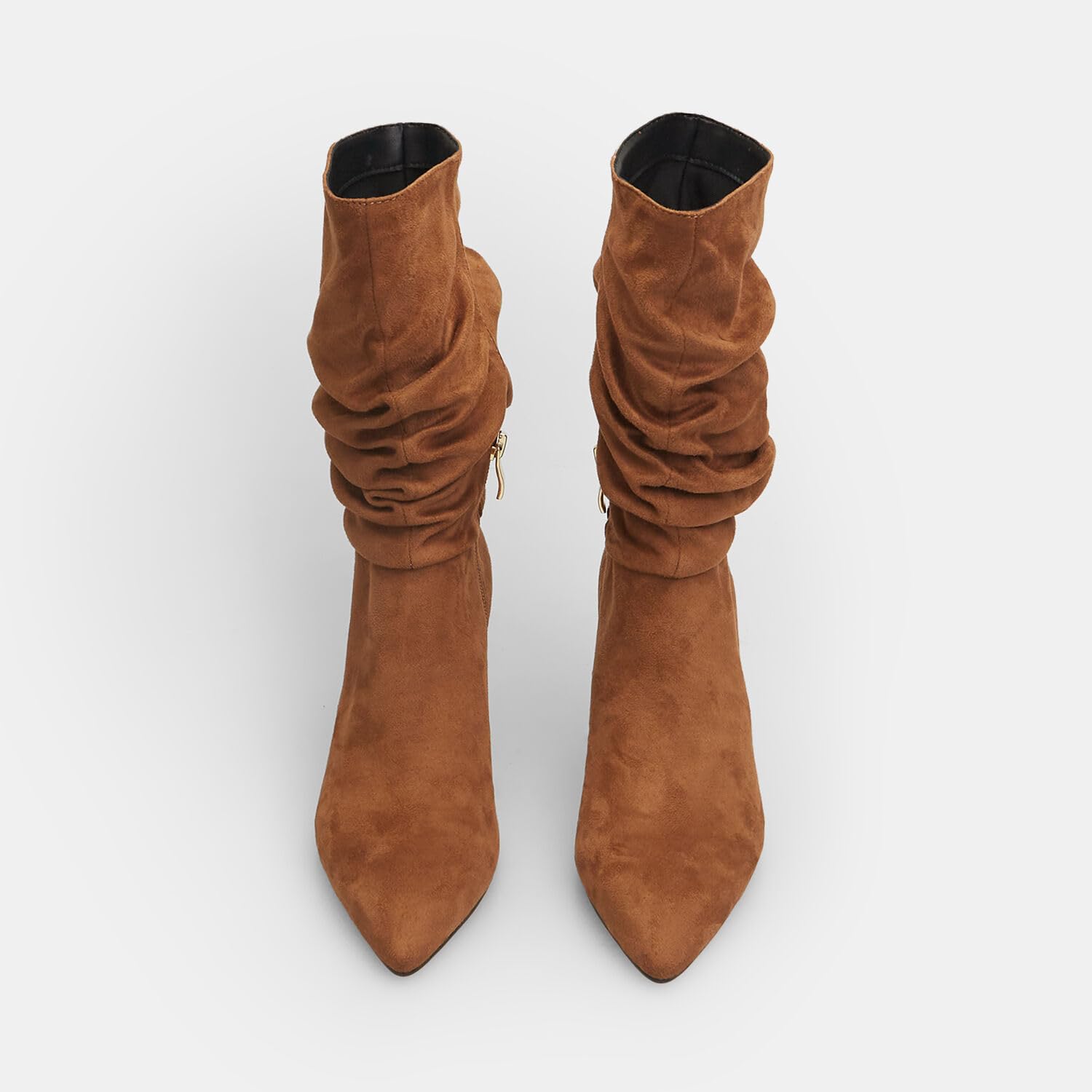 Bata bottes femme daim bouclées talon aiguille