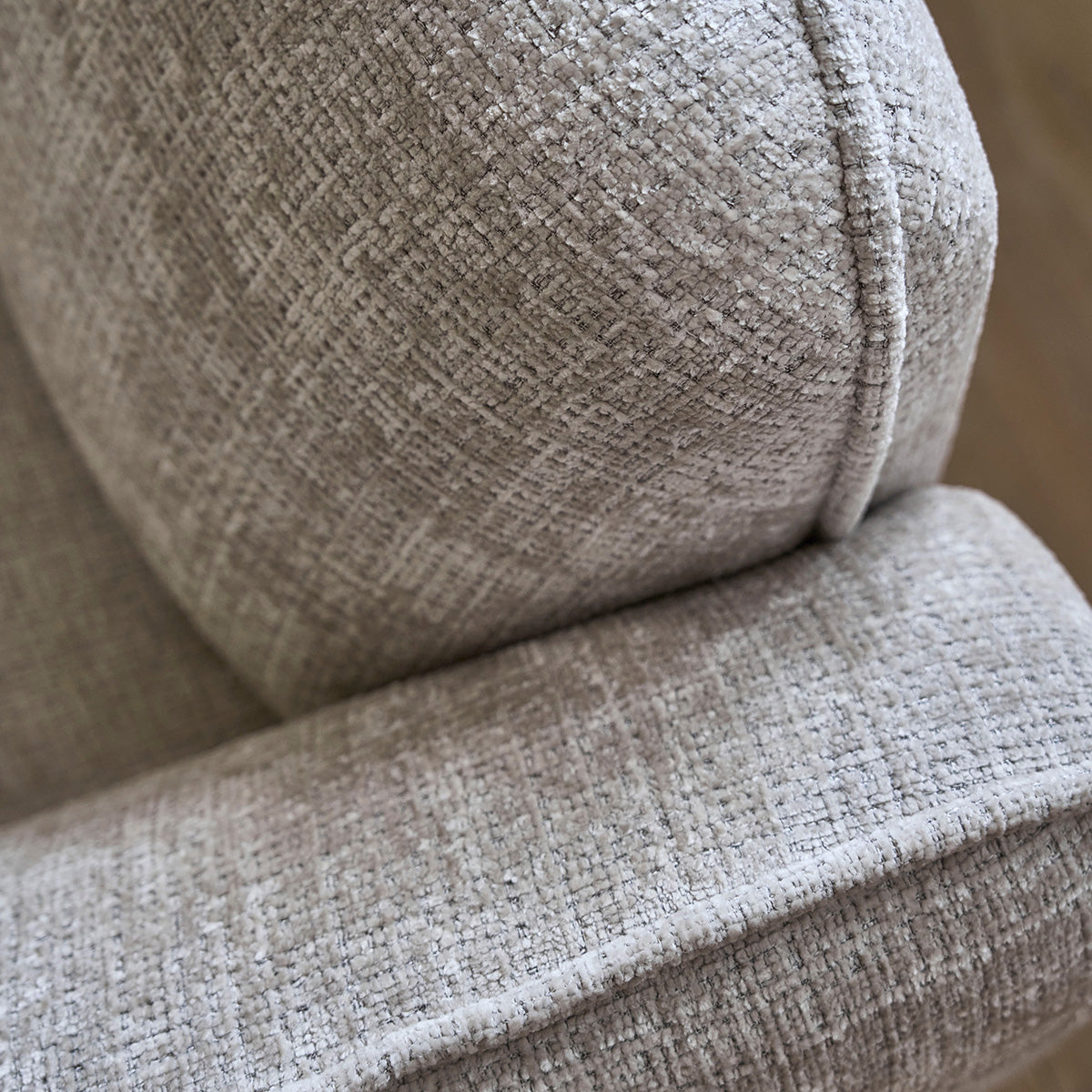 Berah Getah Hector canapé 3 places velours beige cocooning