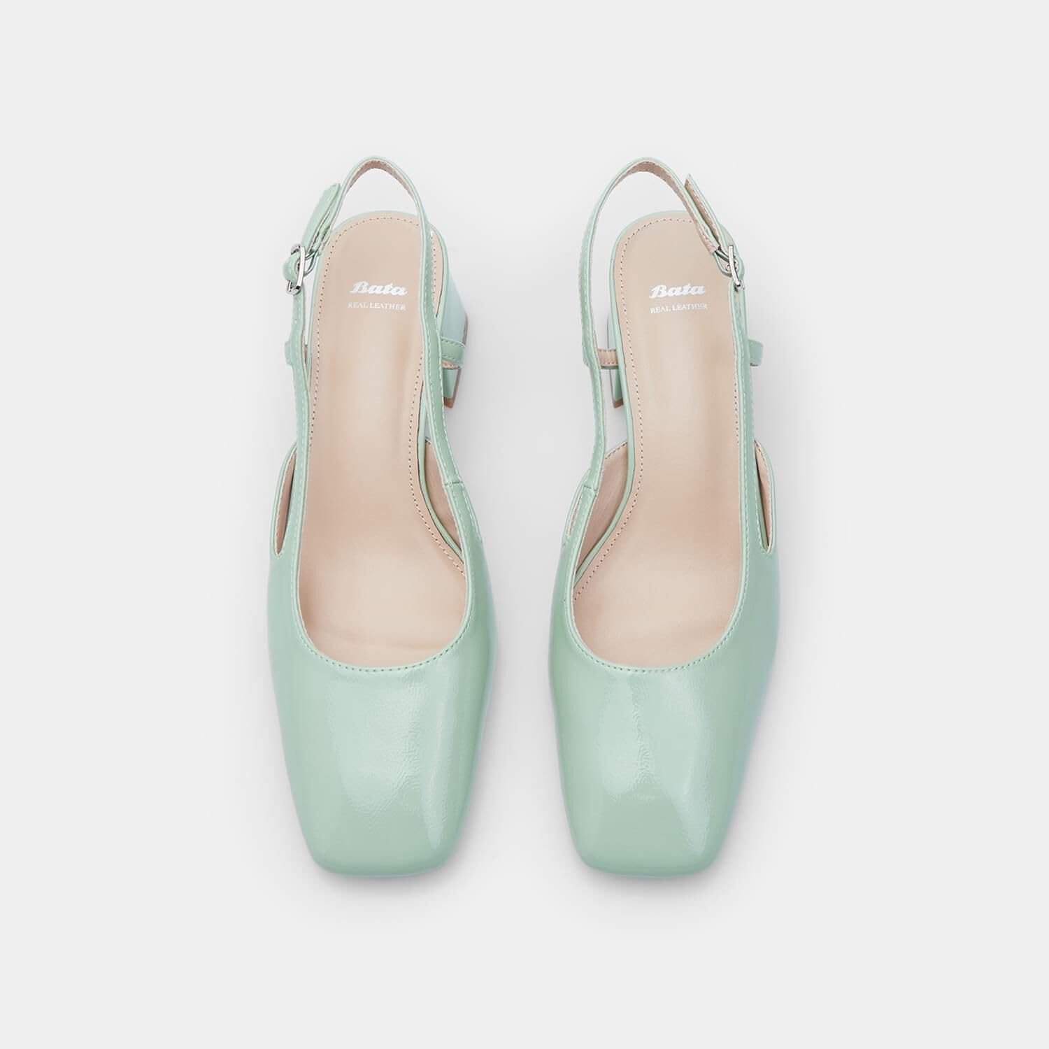 Bata Slingback femme talons verts 36 EU confortable