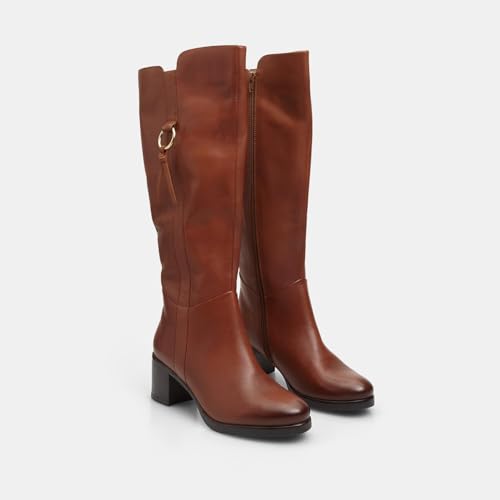 Bata botte cuir femme talon 6 cm élégante